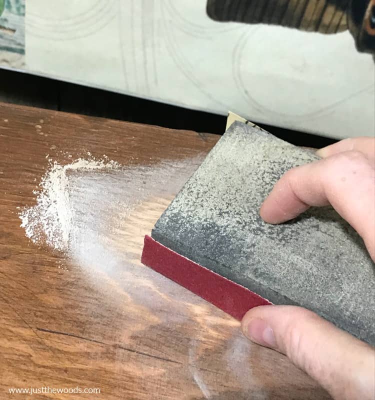 How to Repair Furniture Using Bondo Wood Filler - Meg Del Design