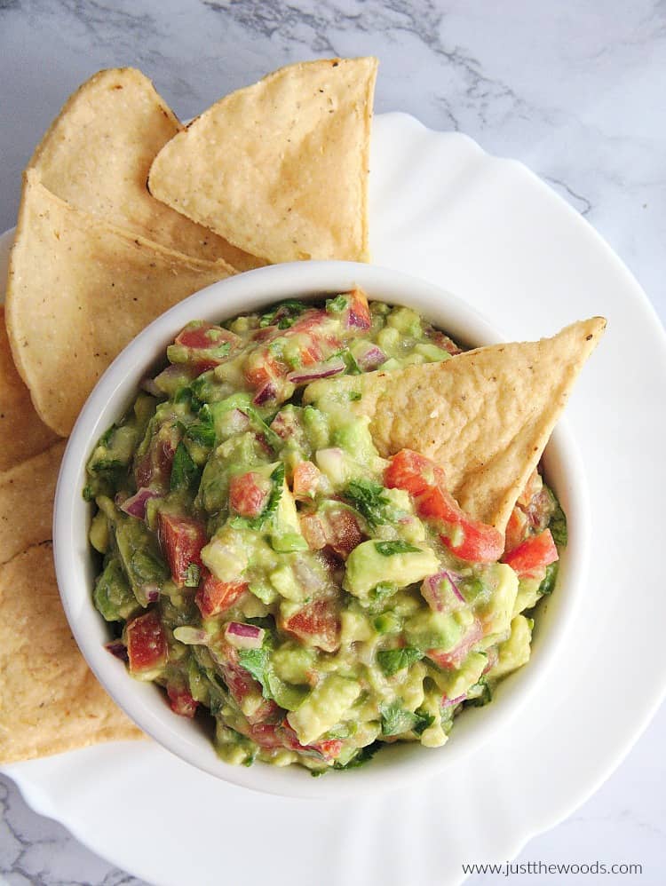 guacamole with chips