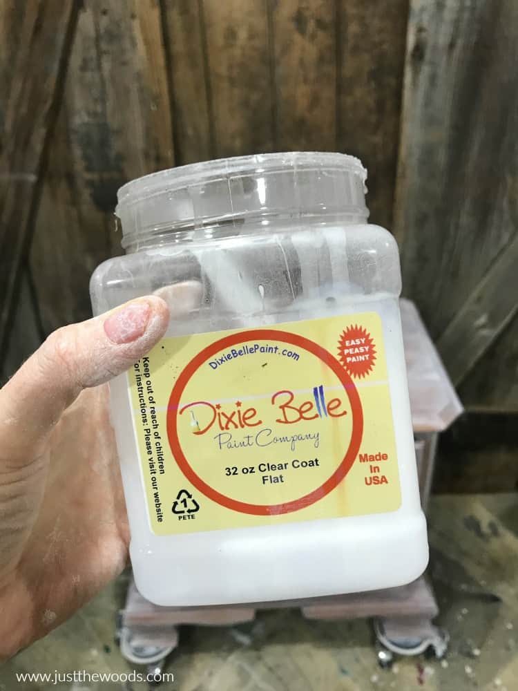 dixie belle clear coat, flat clear coat, furniture sealer, clear top coat