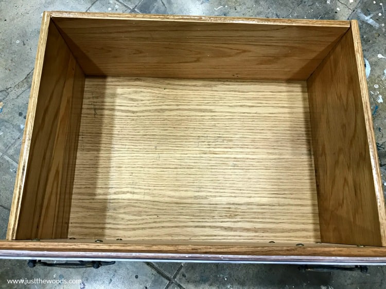 empty wooden drawer