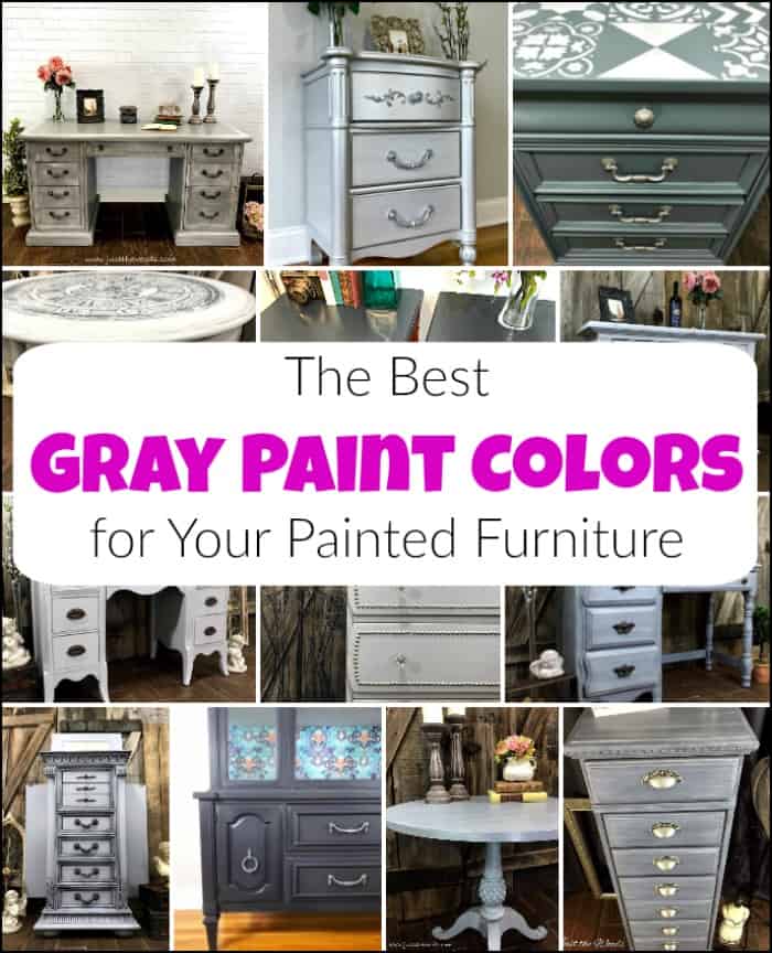 Here are the best gray paint colors to choose from when planning your next DIY project. The gray furniture paint options are endless. #graypaintcolors #grayfurniturepaint #lightgraypaint #graypaintedfurniture #darkgraypaint #bluegraypaint #charcoalgraypaint #graychalkpaint