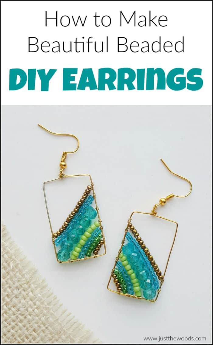 How to Make Beautiful Beaded DIY Earrings See how to make earrings with this DIY earrings tutorial. Step by step make your own beaded handmade earrings in just a few simple steps. #howtomakejewelry #diyearrings #earringmaking #handmadeearrings #howtomakebeadedearrings