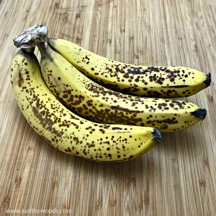 ripe bananas, spotted bananas, banana muffin recipe,