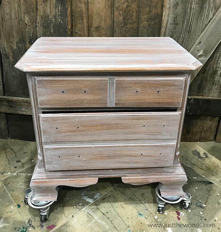 White shop stain dresser