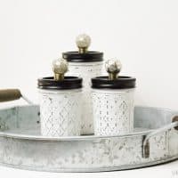 Painted and Distressed Mason Jar Storage