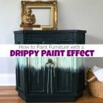 How to Paint Furniture with a Fun Boho Drippy Paint Effect