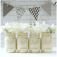 Chalk Paint Mason Jars