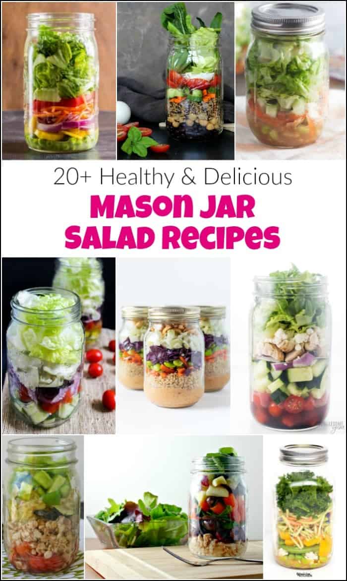 healthy salad recipes, mason jar salad recipes