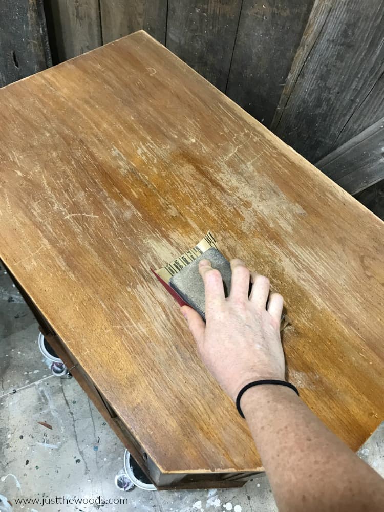 sanding wood furniture, prep furniture for paint