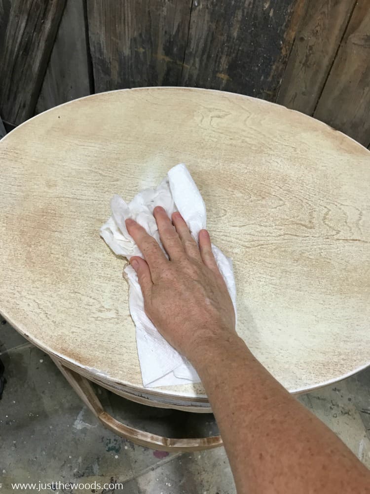 wipe down furniture with clean cloth