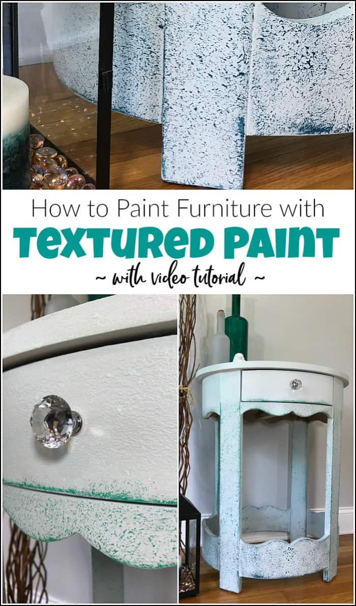 textured paint on chalk paint table