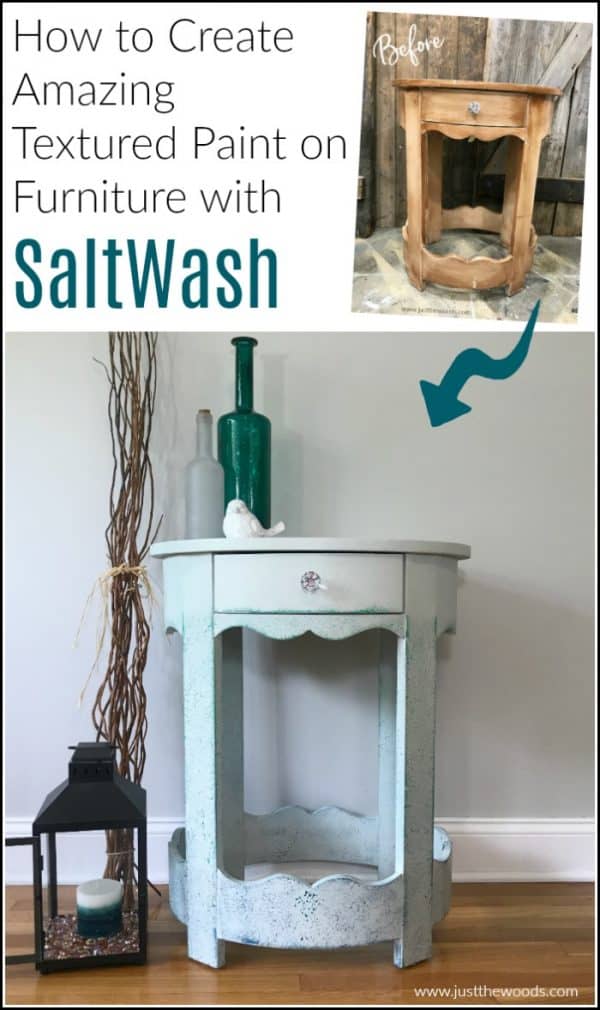 How to Create Amazing Textured Paint on Furniture with Salt Wash