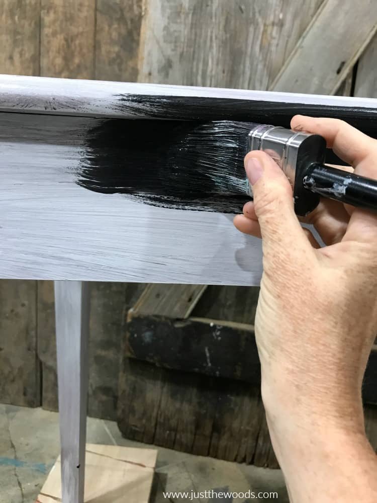 painting black paint on wood, black painting, black chalk painted furniture