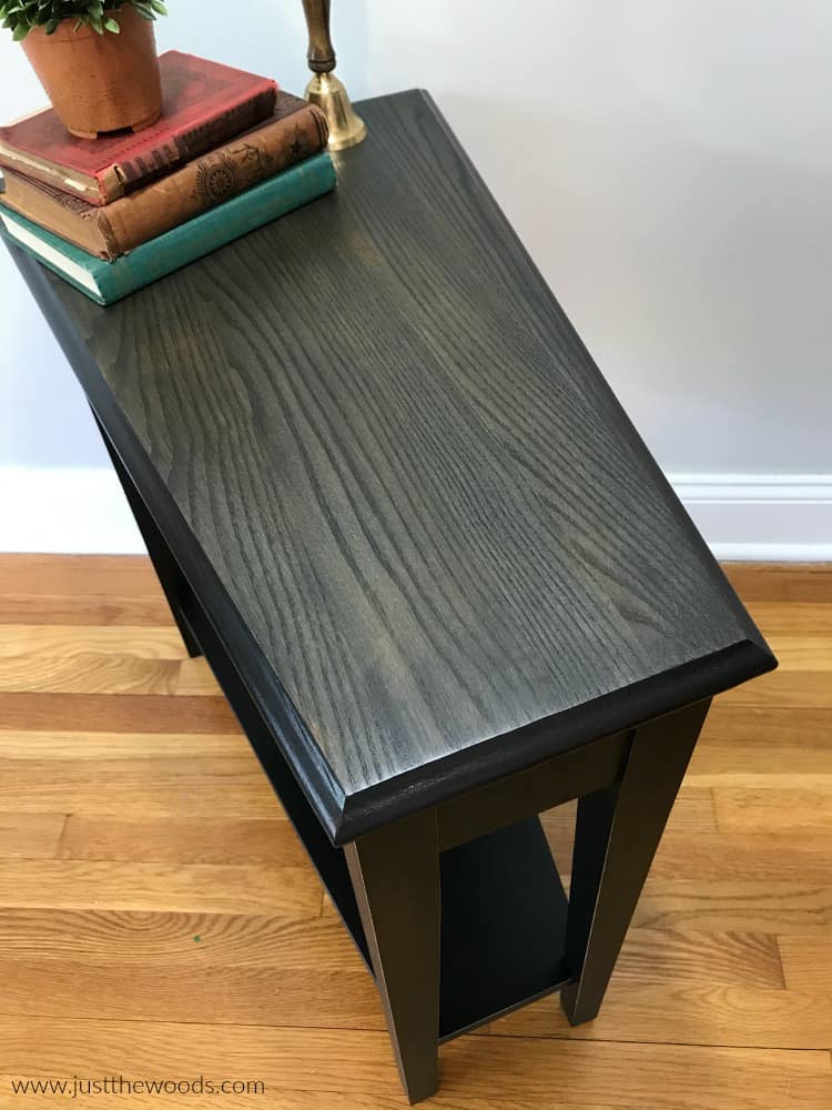 how to stain a wood table black