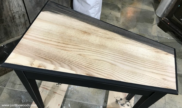 how to stain wood dark, stain a table black