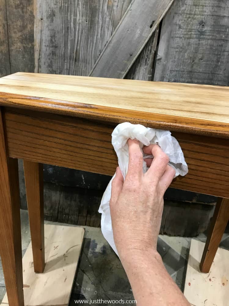 remove dust from wood furniture, wipe wood clean