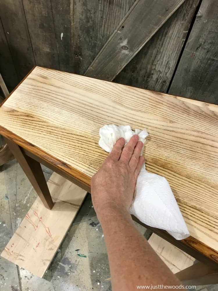 clean cloth to wipe clean wood 