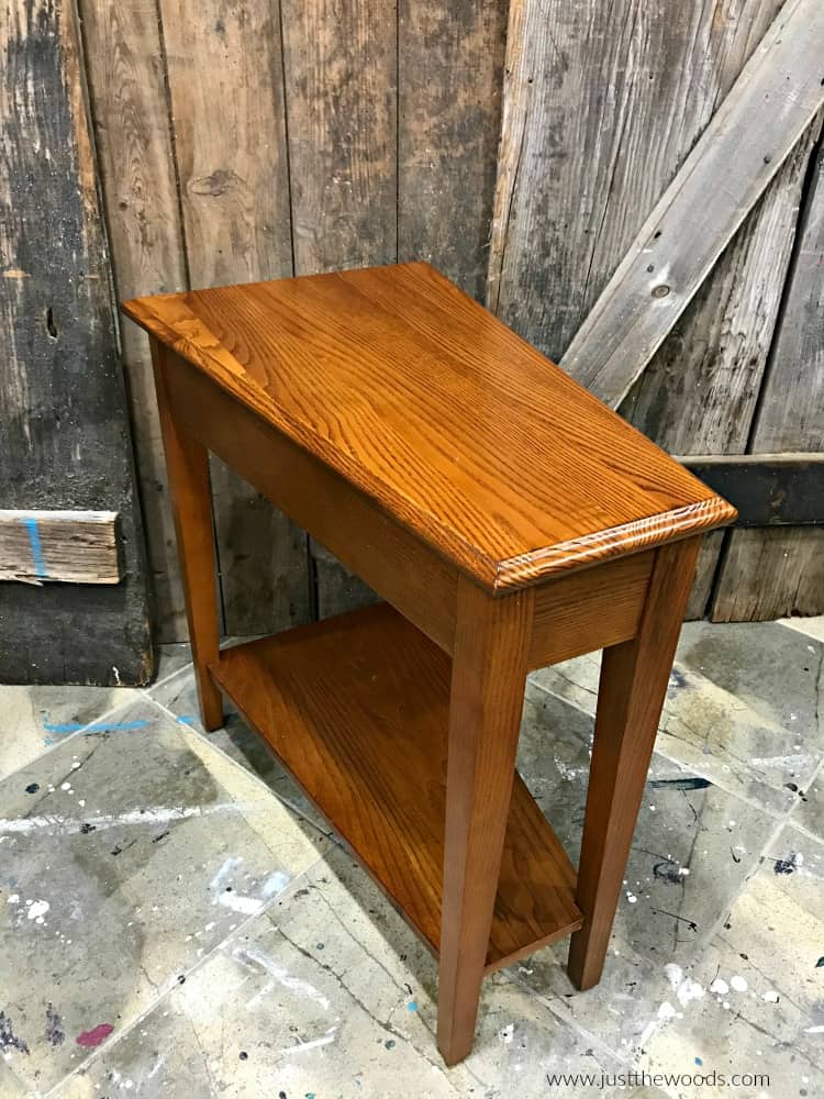 brown wood small table