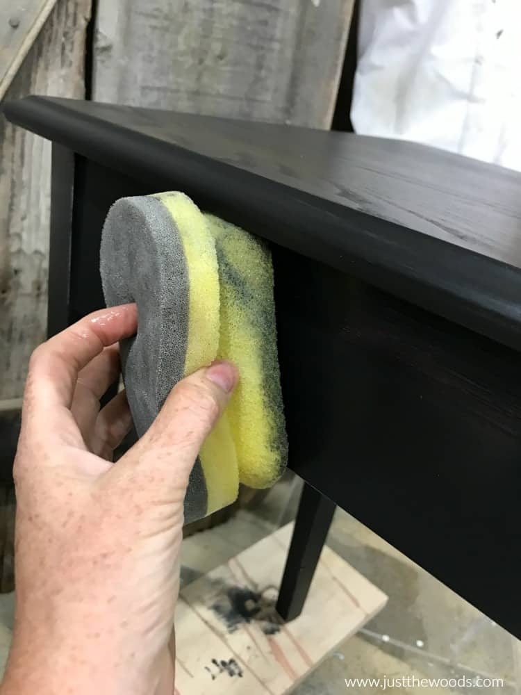 sealing painted furniture, seal black furniture paint, seal black distressed painted furniture