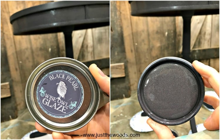 wise owl metallic glaze, black metallic paint