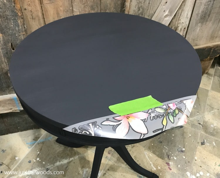 how to apply rub on image transfer, how to rub images to painted furniture