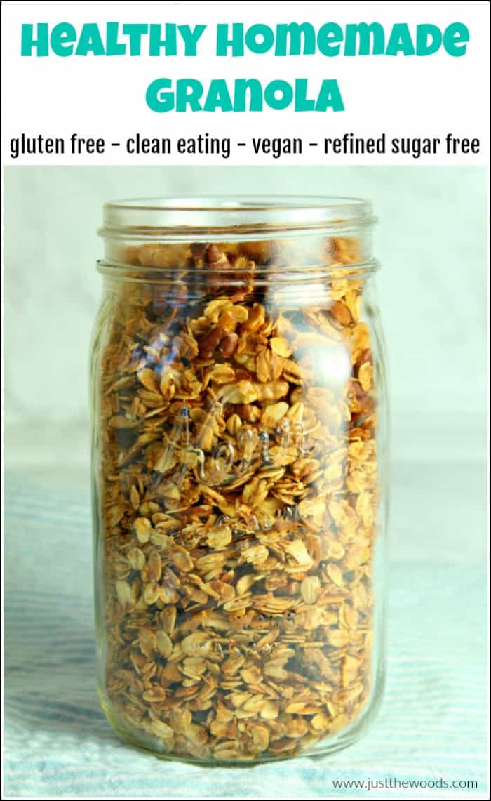 homemade granola recipe, gluten free granola recipe, crunchy granola recipe