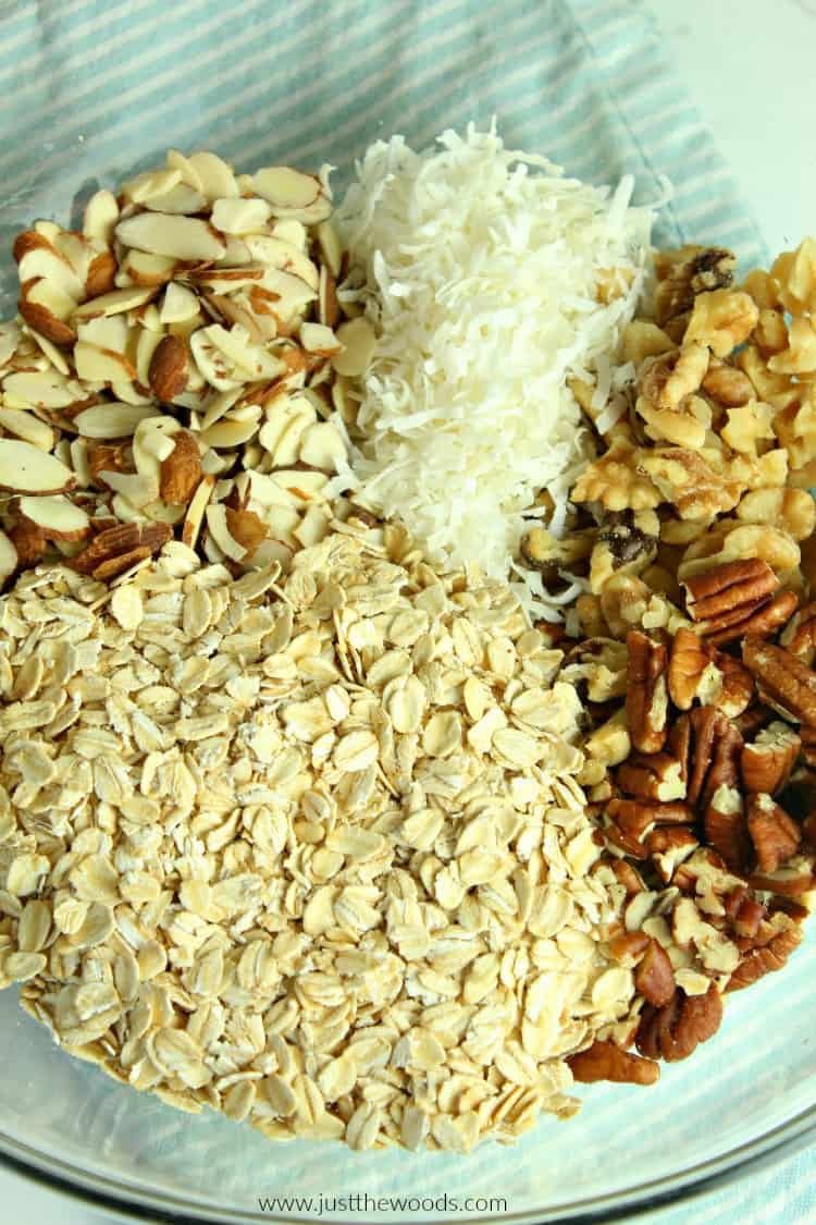 granola ingredients, homemade granola recipe, make granola