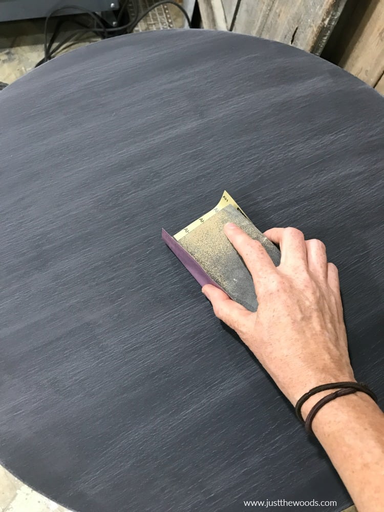 sand painted table top