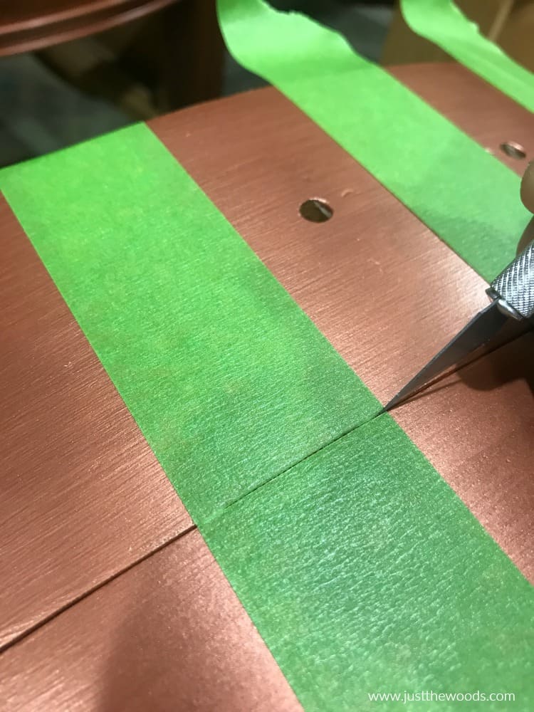 painting stripes on drawers