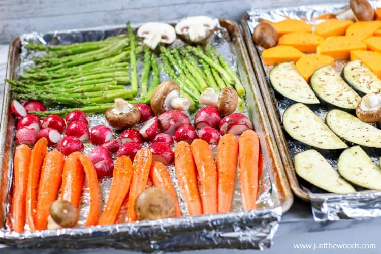 pan roasted vegetables, how to roast vegetables in the oven