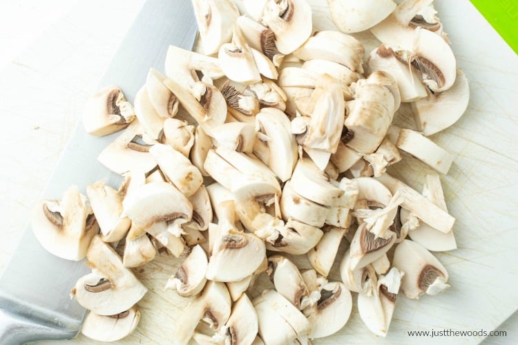 sliced mushrooms for breakfast hash