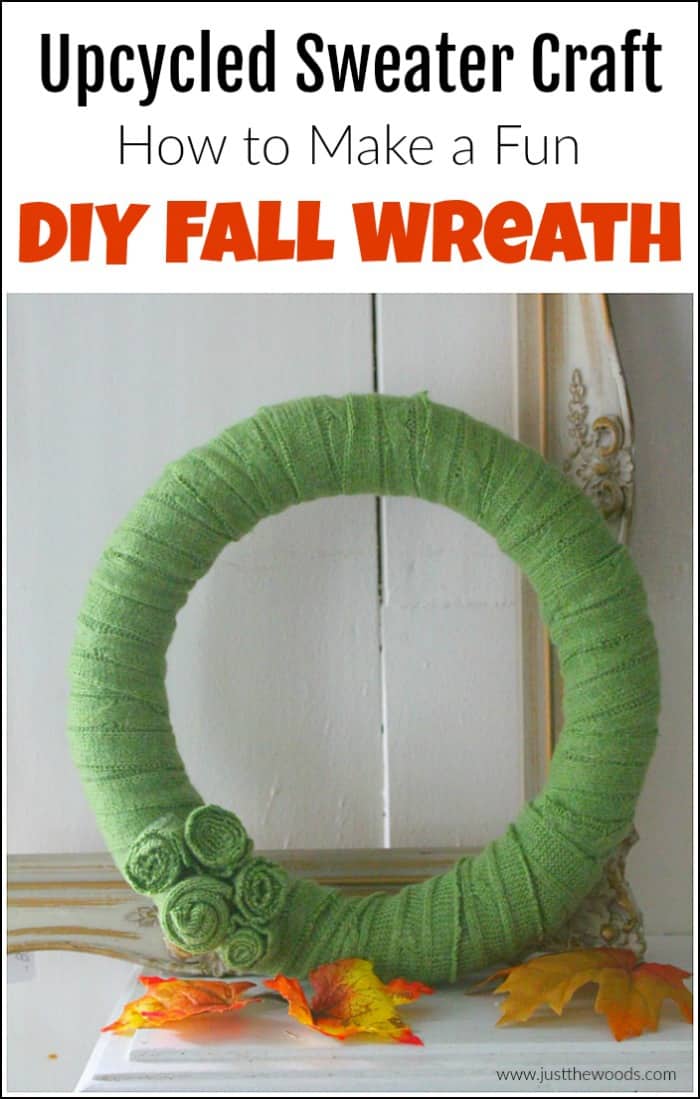 Upcycled Sweater Craft - How to Make a Fun DIY Fall Wreath