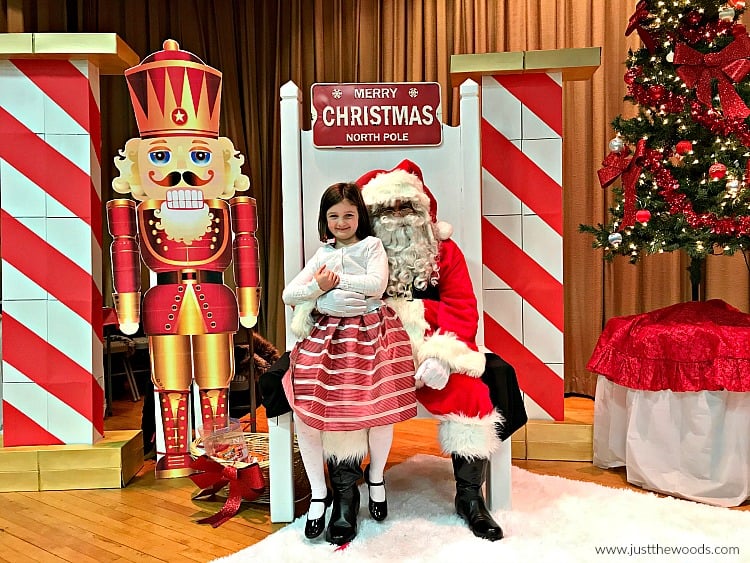 girl in dress on santas lap, santa chair makeover