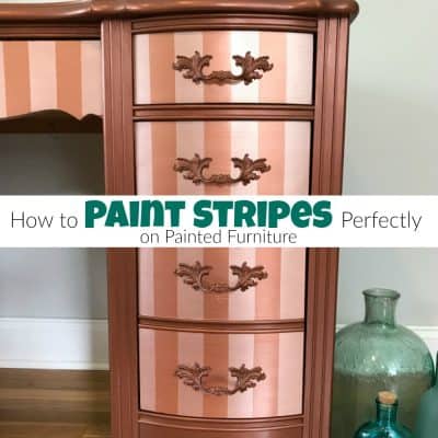 How to Paint Stripes Perfectly on Painted Furniture