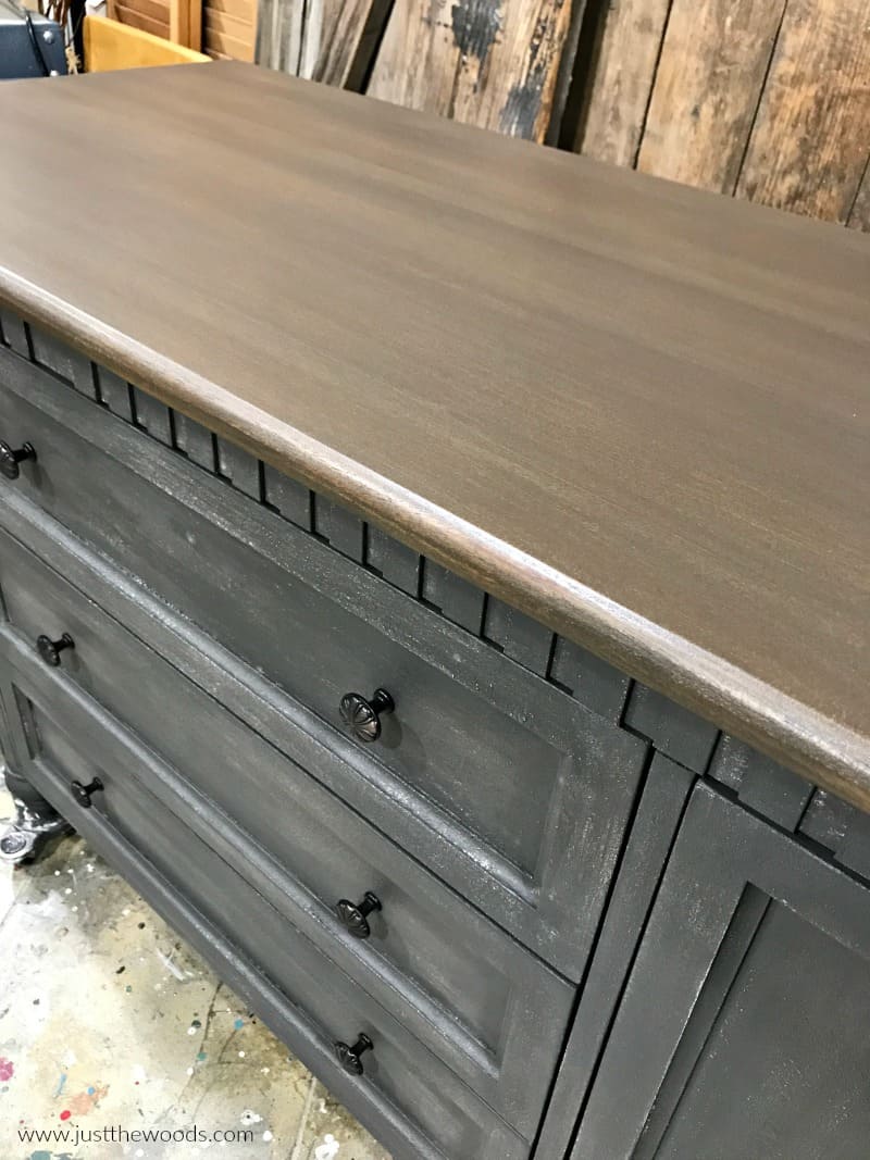 new hardware on painted furniture