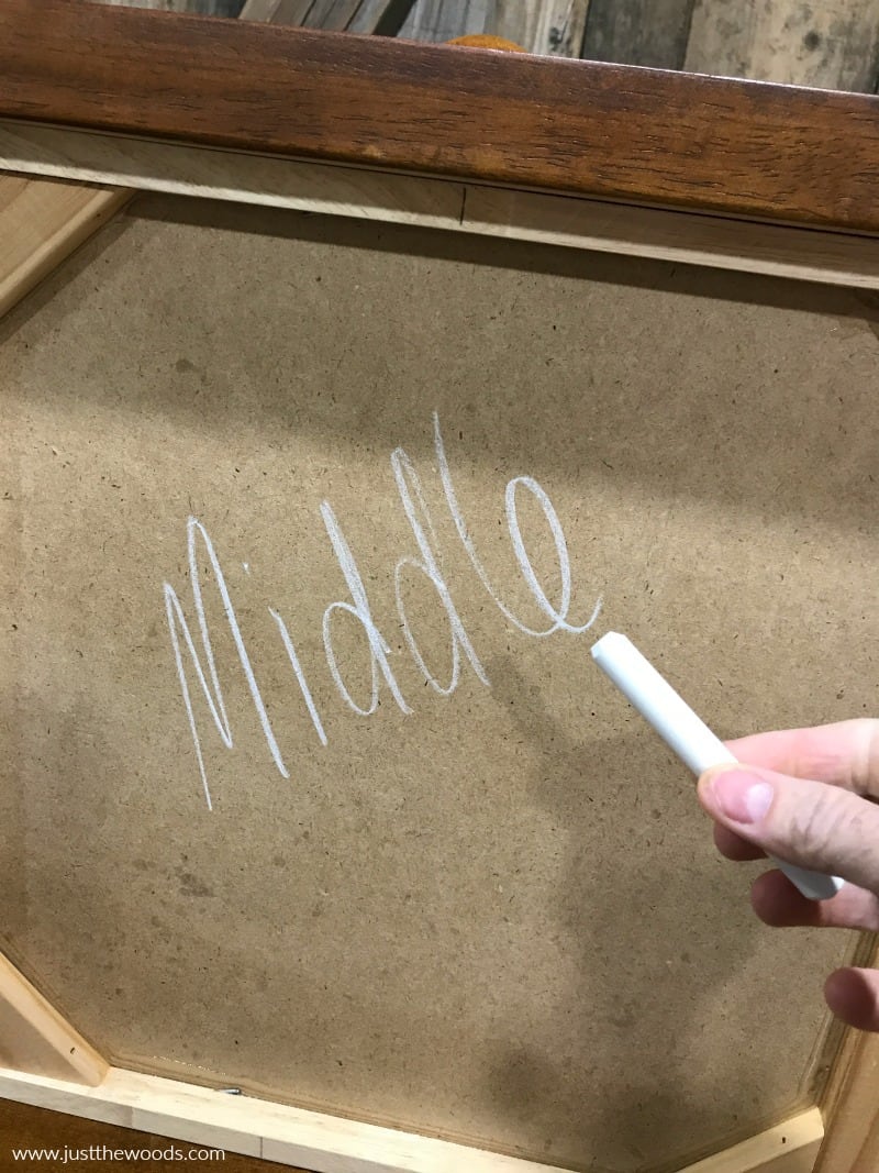 label drawers with chalk