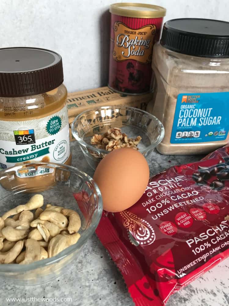 ingredients to make chocolate chip cookies with nuts 