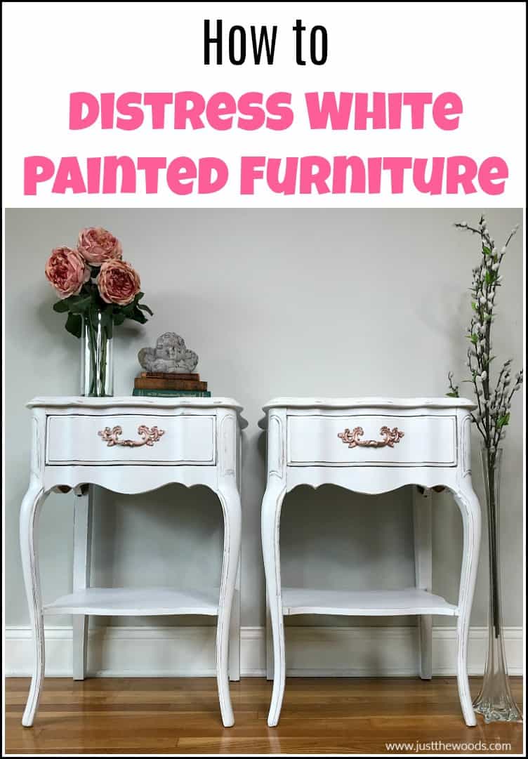 How to Distress Furniture for that Worn White Painted Look