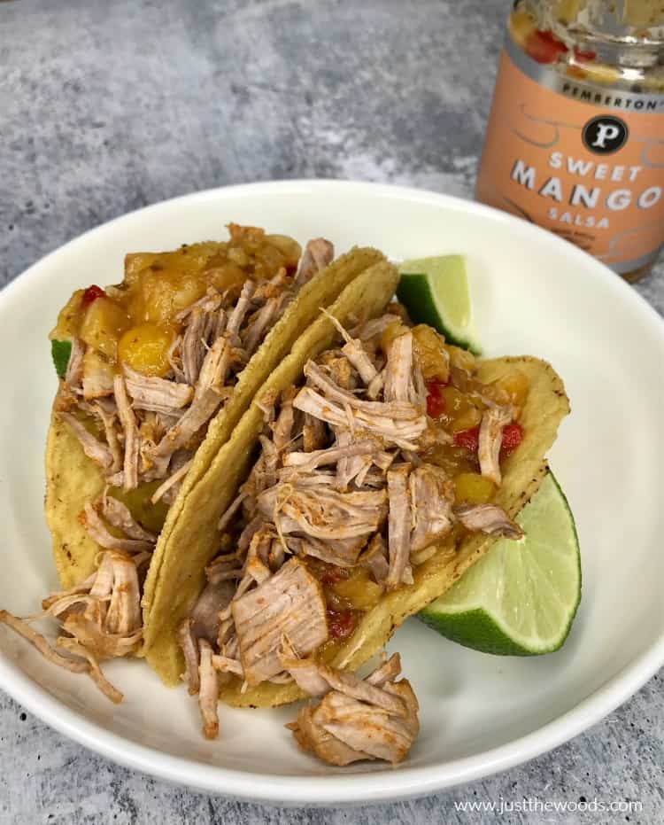 pulled pork tacos with mango salsa, Ninja Foodi pulled pork recipe