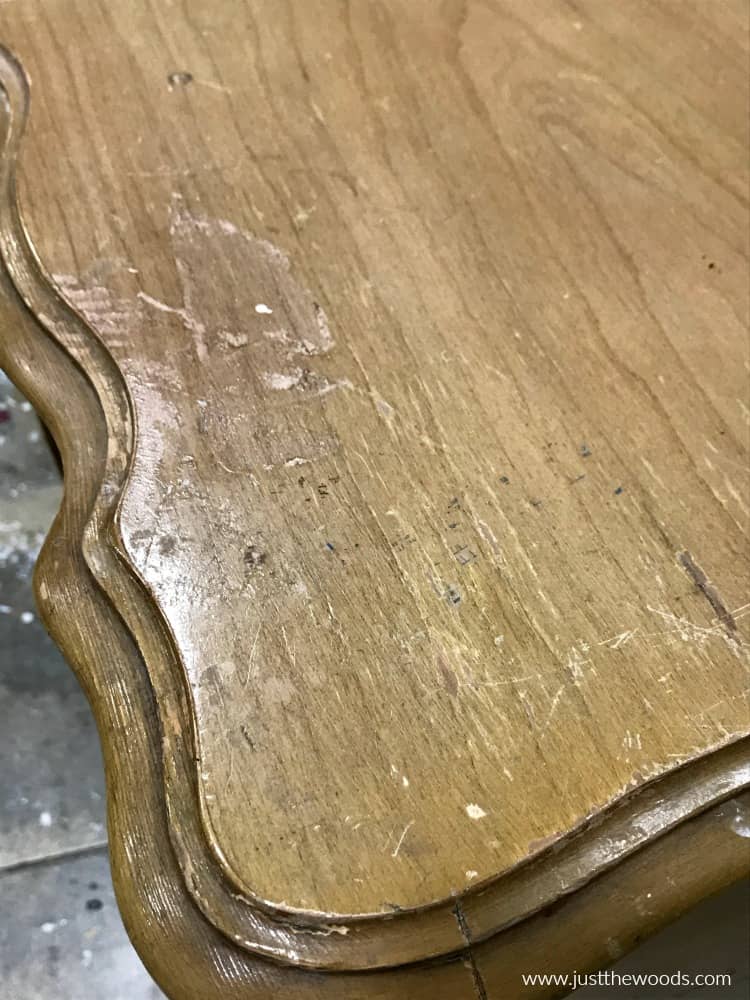 damaged wood tables