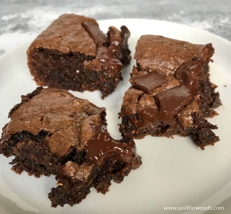 chewy homemade brownies made with tahini