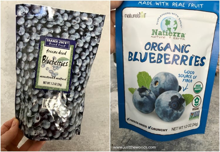 freeze dried blueberries with no added sugar