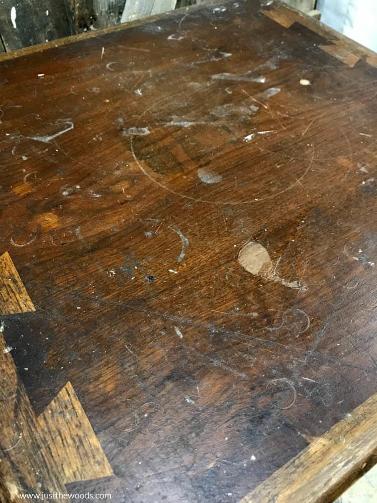 old wood table mid century modern