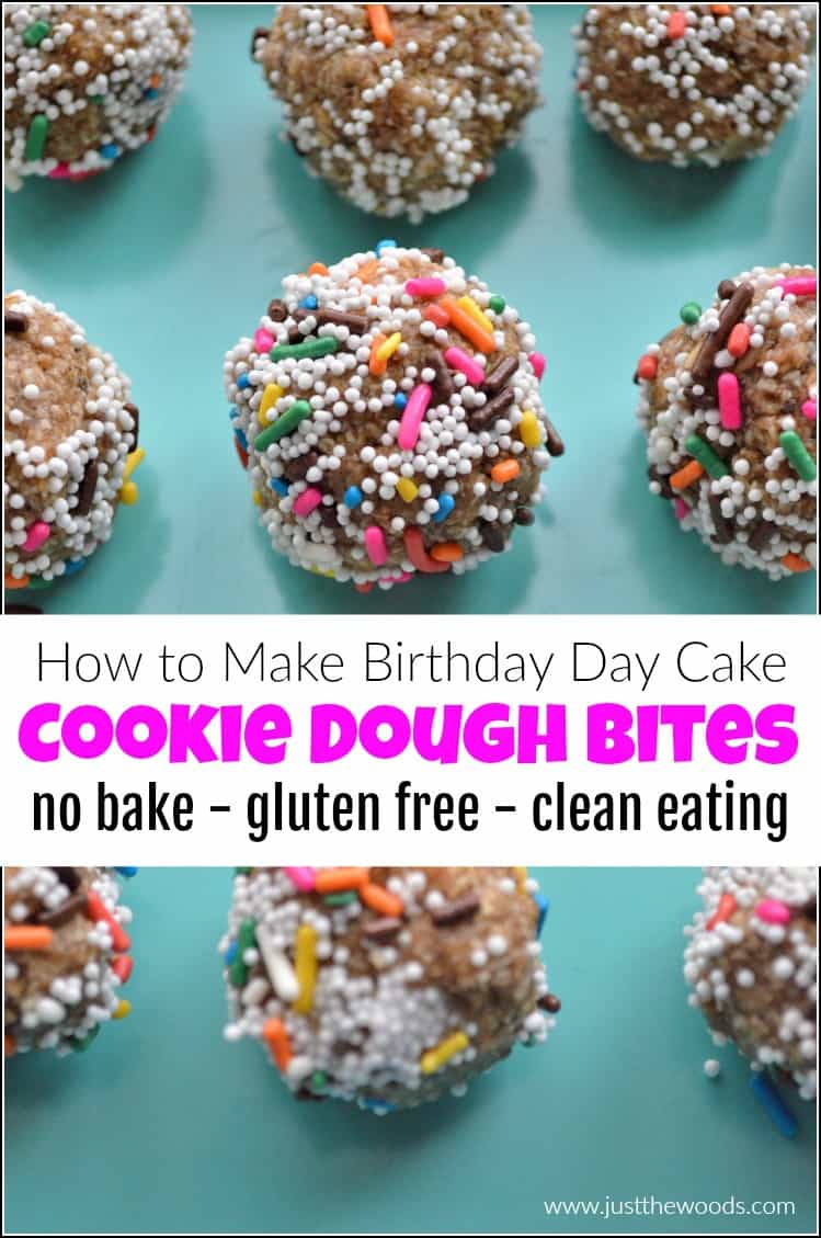 birthday cake cookie dough bites