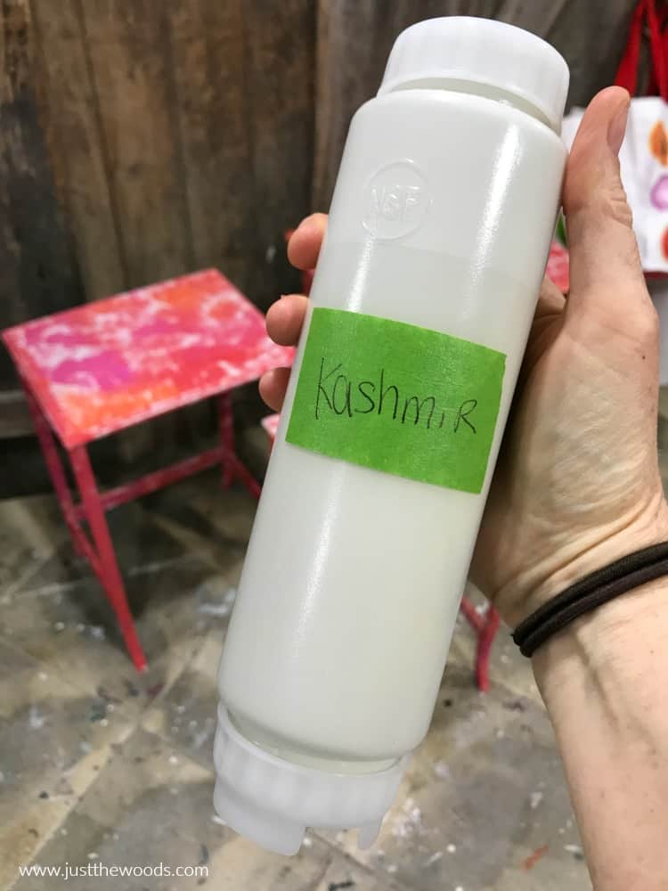 Kashmir off white paint in plastic fifo container