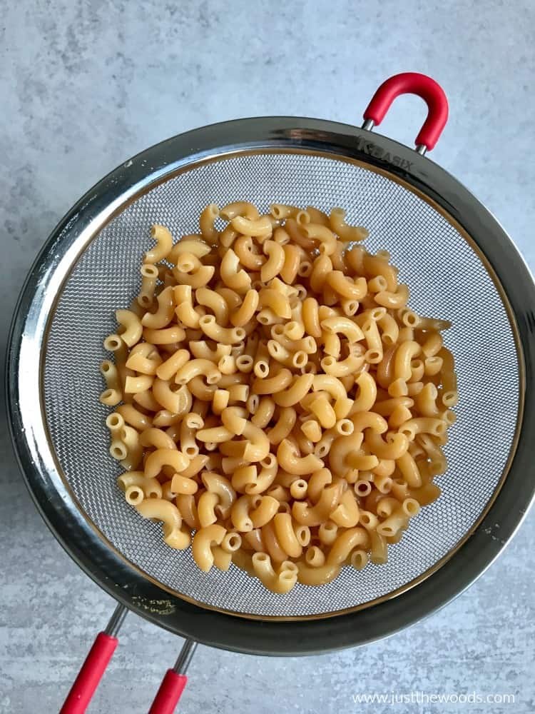 elbow macaroni is mesh strainer