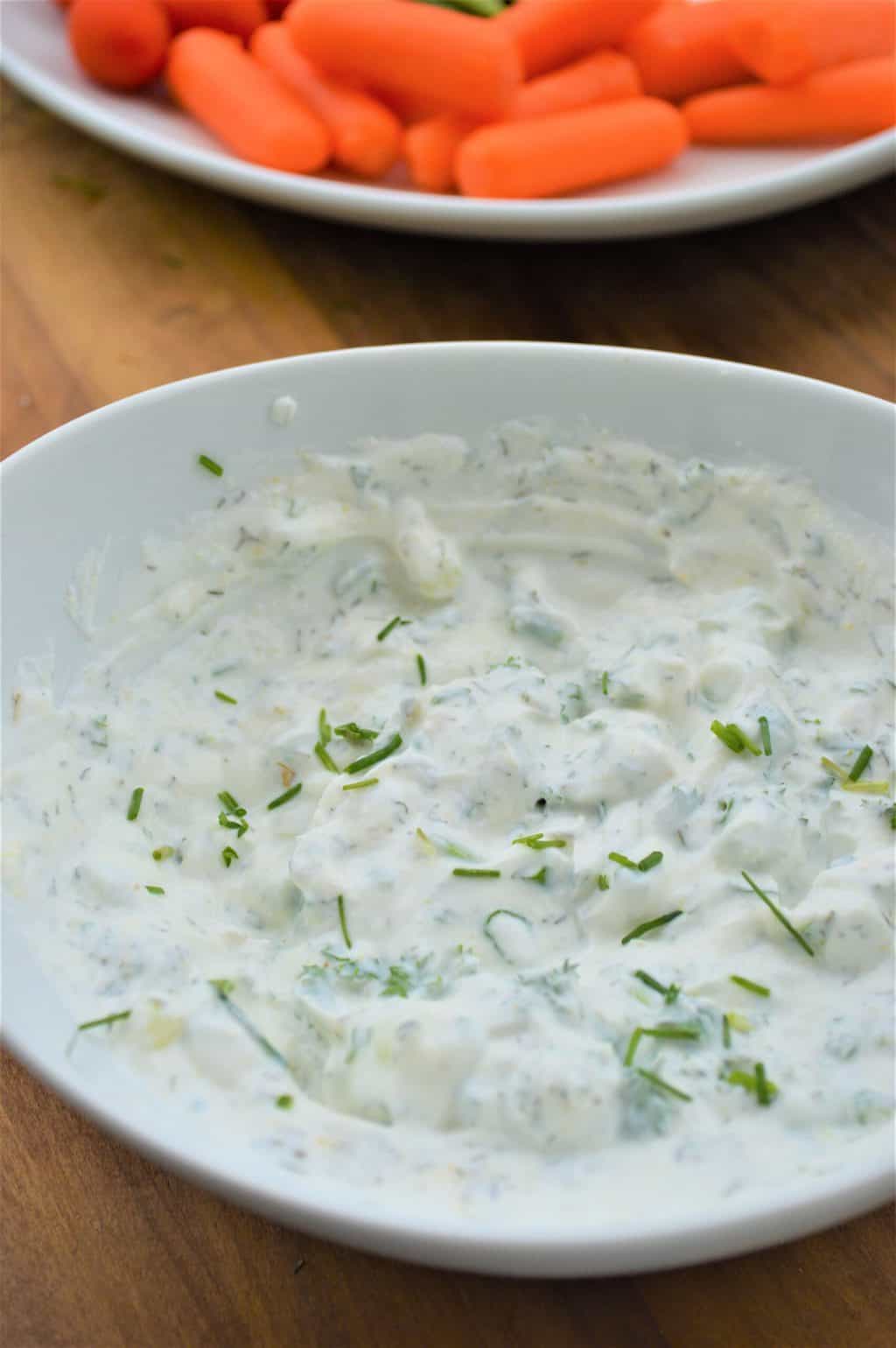 healthy Greek yogurt veggie dip
