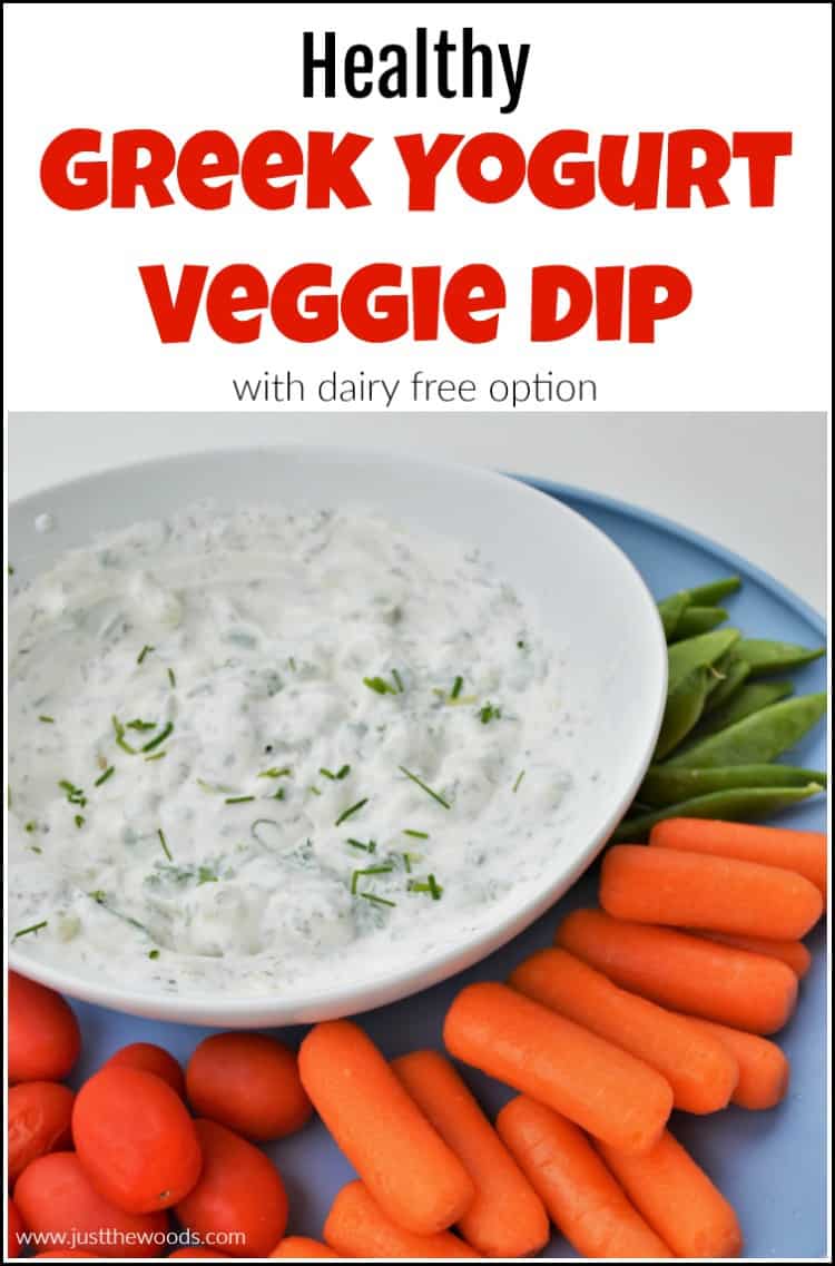 vegetable platter with veggies and healthy yogurt dip