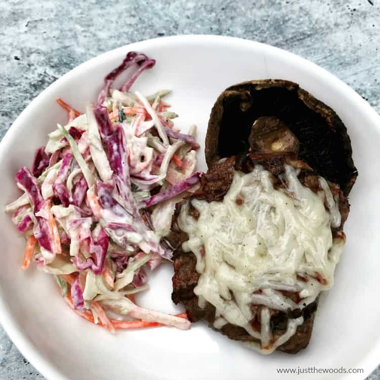coleslaw side dish with burgers