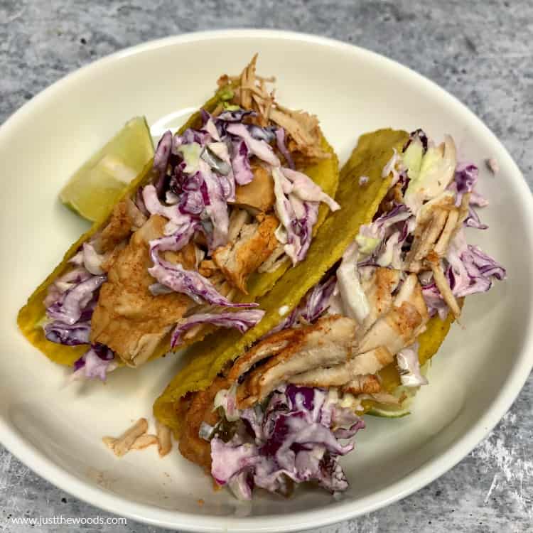 coleslaw on pulled pork tacos